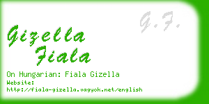 gizella fiala business card